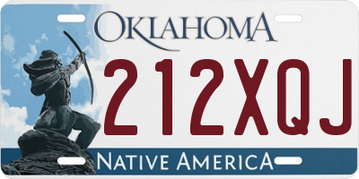 OK license plate 212XQJ