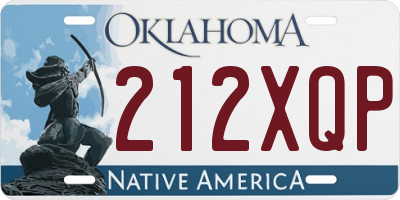 OK license plate 212XQP