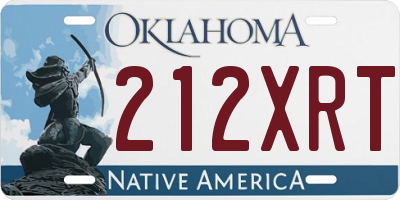 OK license plate 212XRT