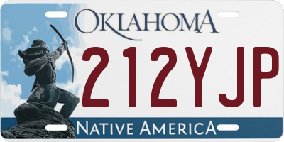 OK license plate 212YJP