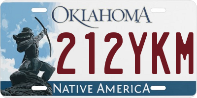 OK license plate 212YKM