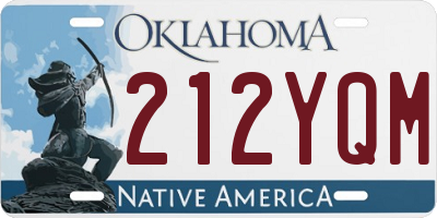 OK license plate 212YQM