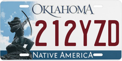 OK license plate 212YZD