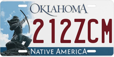 OK license plate 212ZCM