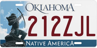 OK license plate 212ZJL