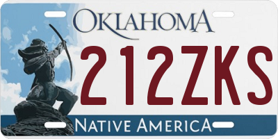OK license plate 212ZKS
