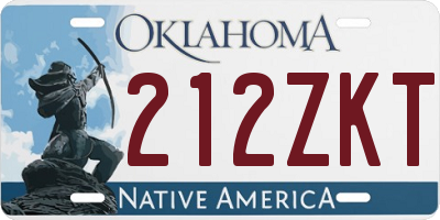 OK license plate 212ZKT
