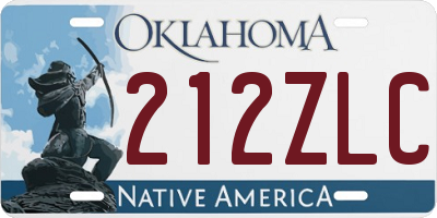 OK license plate 212ZLC