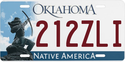 OK license plate 212ZLI