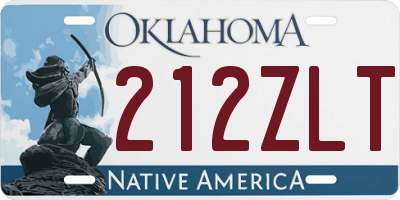 OK license plate 212ZLT