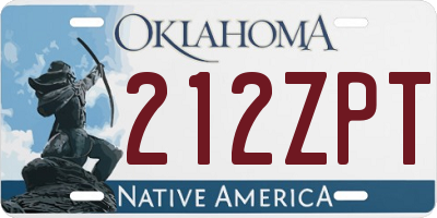 OK license plate 212ZPT