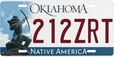 OK license plate 212ZRT