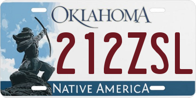 OK license plate 212ZSL