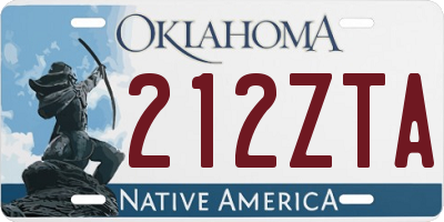 OK license plate 212ZTA