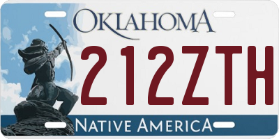 OK license plate 212ZTH