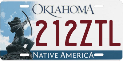 OK license plate 212ZTL