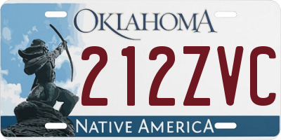 OK license plate 212ZVC