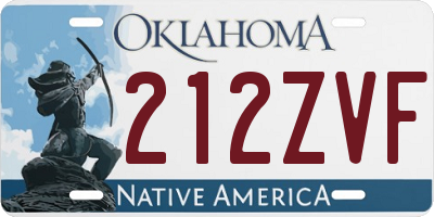 OK license plate 212ZVF