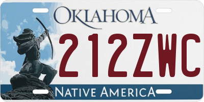 OK license plate 212ZWC