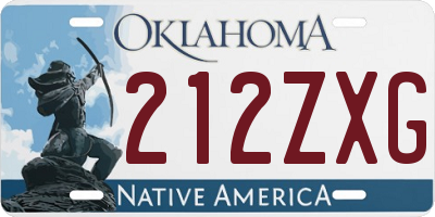 OK license plate 212ZXG