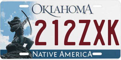 OK license plate 212ZXK