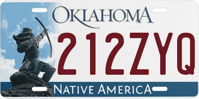 OK license plate 212ZYQ