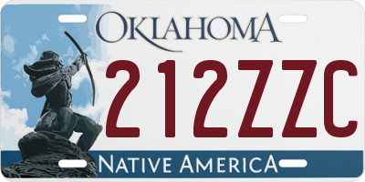 OK license plate 212ZZC