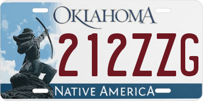 OK license plate 212ZZG