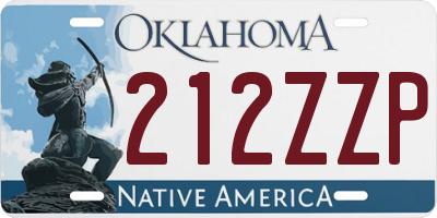 OK license plate 212ZZP