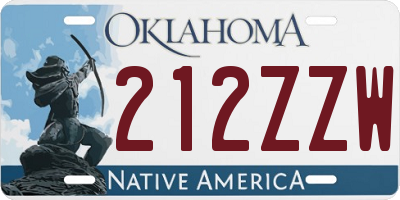 OK license plate 212ZZW