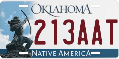 OK license plate 213AAT