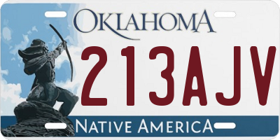 OK license plate 213AJV