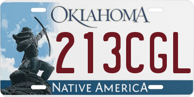 OK license plate 213CGL