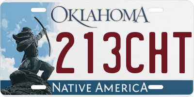 OK license plate 213CHT