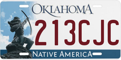 OK license plate 213CJC