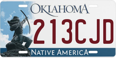 OK license plate 213CJD