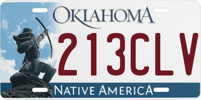 OK license plate 213CLV
