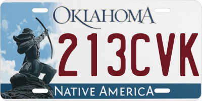 OK license plate 213CVK