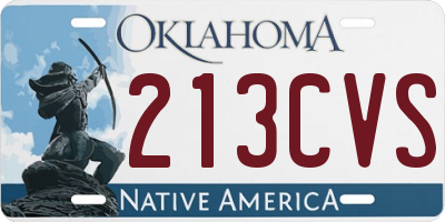 OK license plate 213CVS