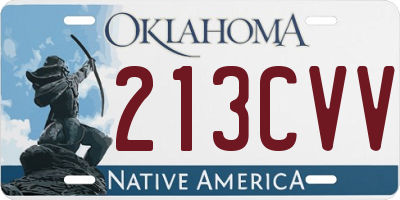 OK license plate 213CVV