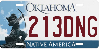 OK license plate 213DNG