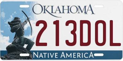 OK license plate 213DOL