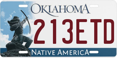 OK license plate 213ETD