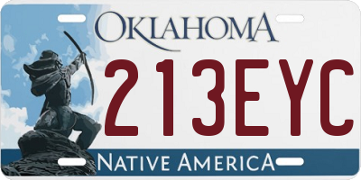 OK license plate 213EYC