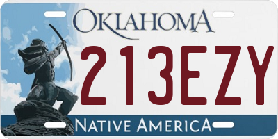 OK license plate 213EZY