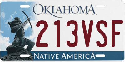OK license plate 213VSF