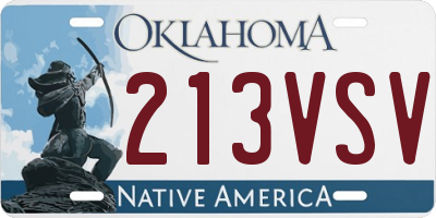 OK license plate 213VSV