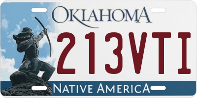 OK license plate 213VTI