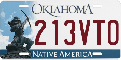 OK license plate 213VTO
