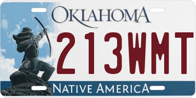 OK license plate 213WMT